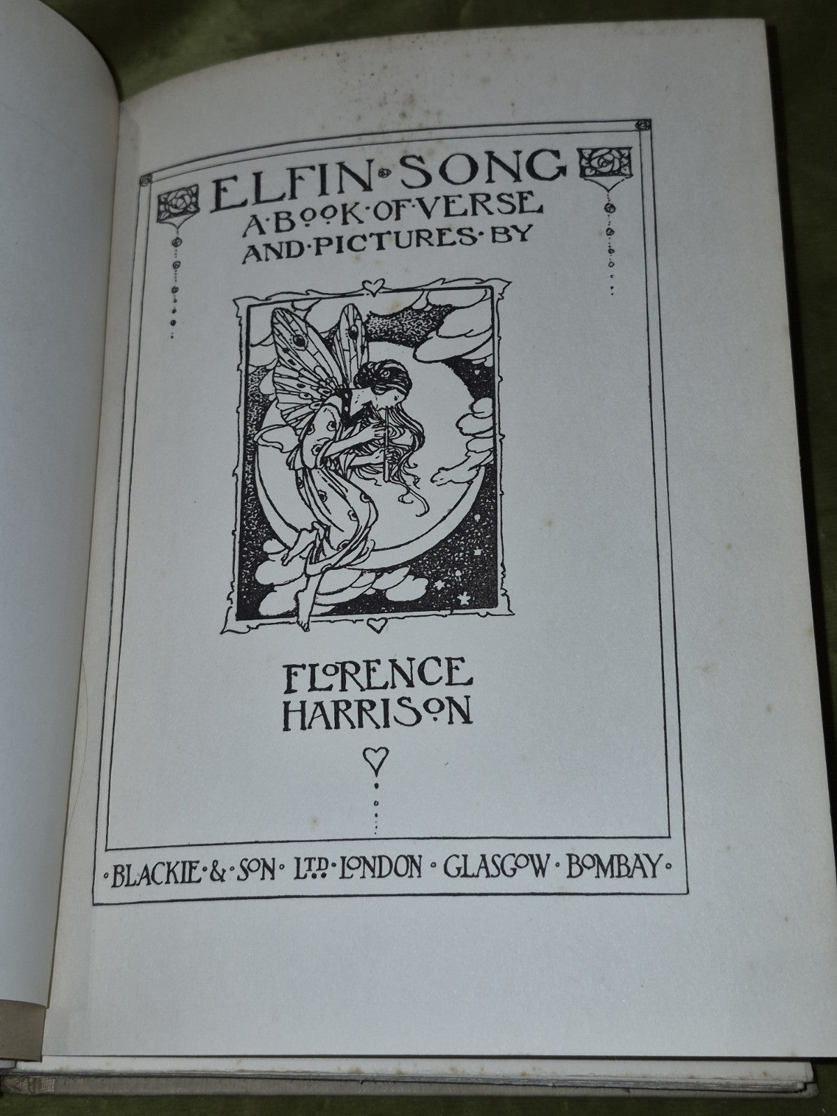 ELFIN SONG By Florence Harrison Undated Edn circa 1912 with 12 colour plates5