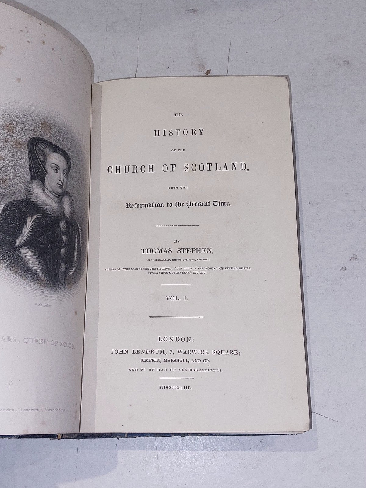 The History Of The Church Of Scotland By Thomas Stephen, C1840 [Vol. 14] Hb4