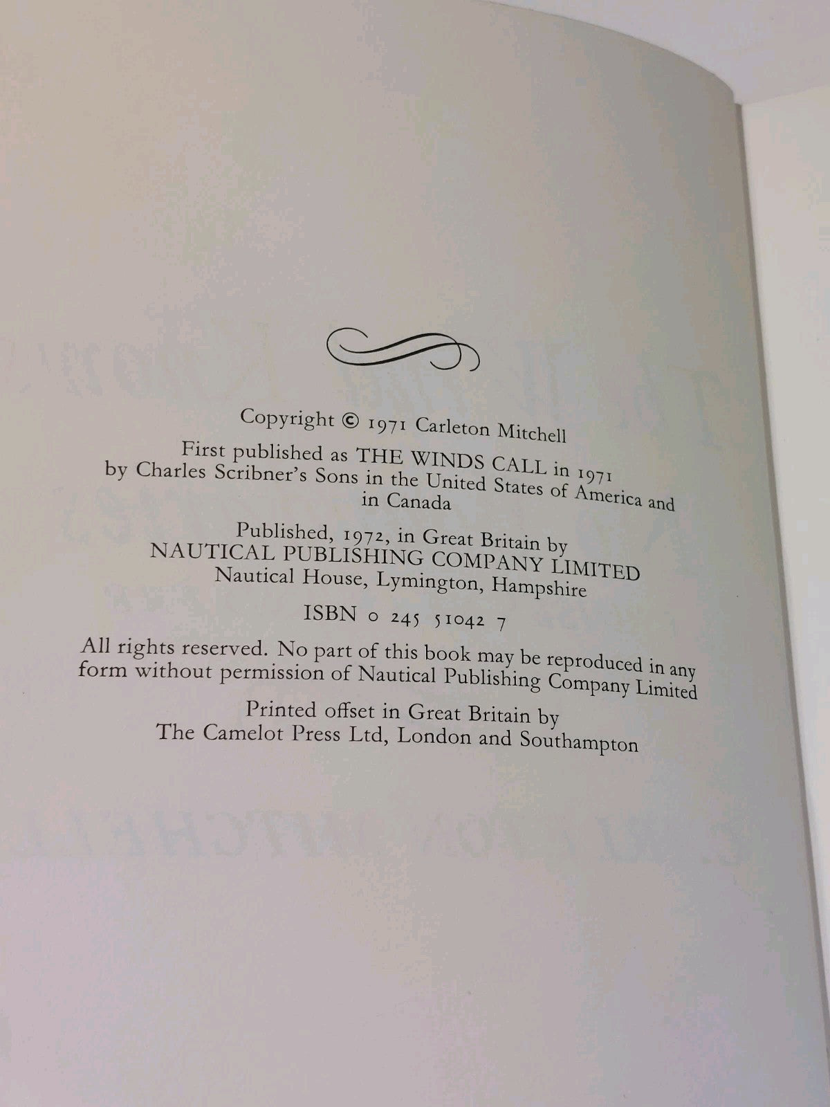 The Wind Knows No Boundaries By Carleton Mitchell [Nautical Pub] 1971 Hb Book4