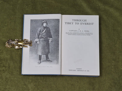 THROUGH TIBET TO EVEREST by Captain J B L Noel , Edward Arnold 1931 HB Ex Libris3