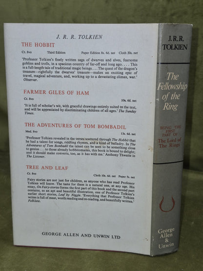 The Fellowship of the Ring Second Edition Second Impression 1967 Tolkien HB DJ1
