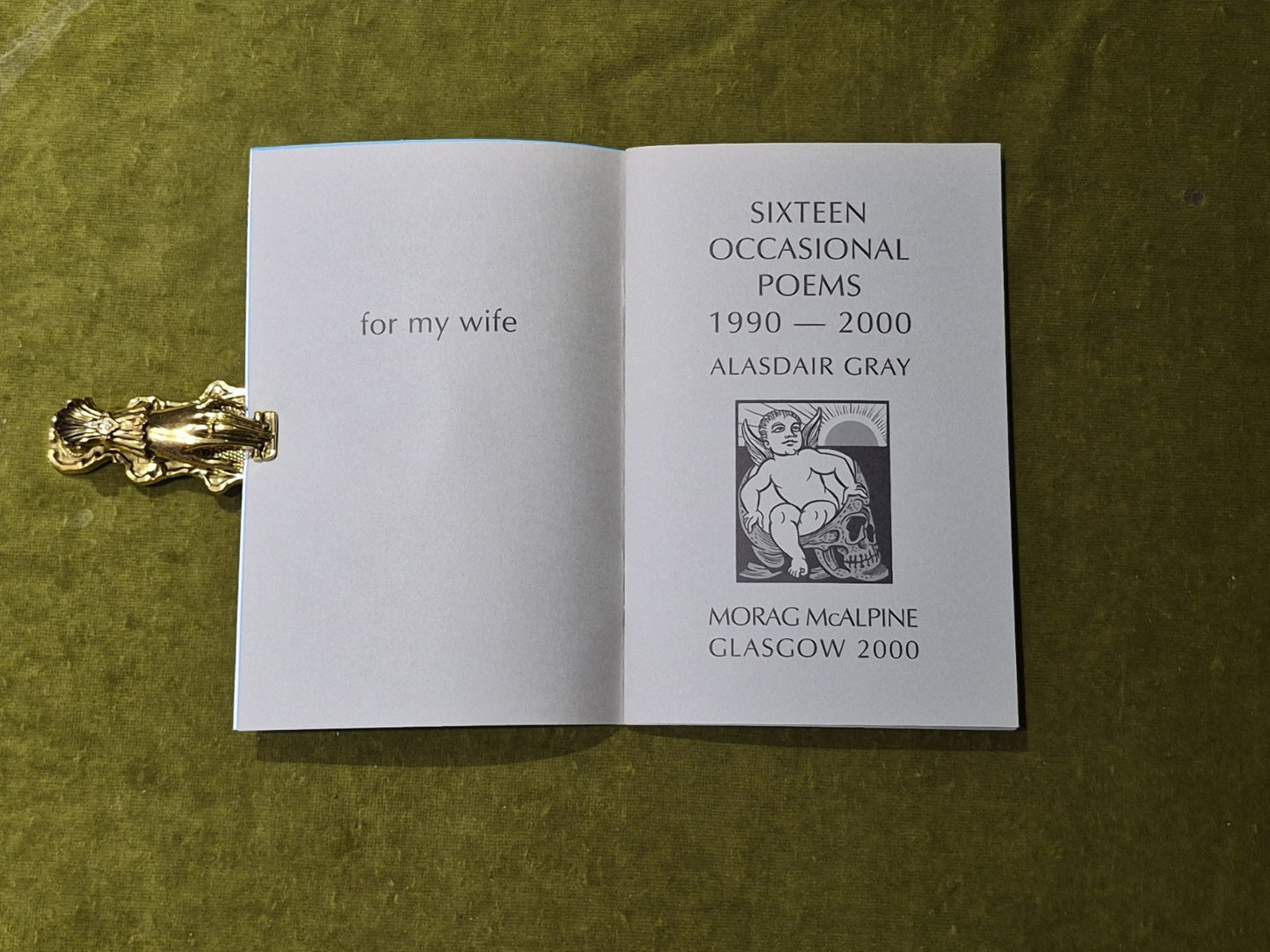 Sixteen Occasional Poems 1990-2000 Signed by Alasdair Gray , Morag McAlpine4