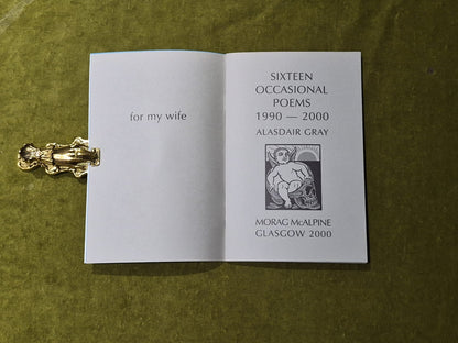 Sixteen Occasional Poems 1990-2000 Signed by Alasdair Gray , Morag McAlpine4