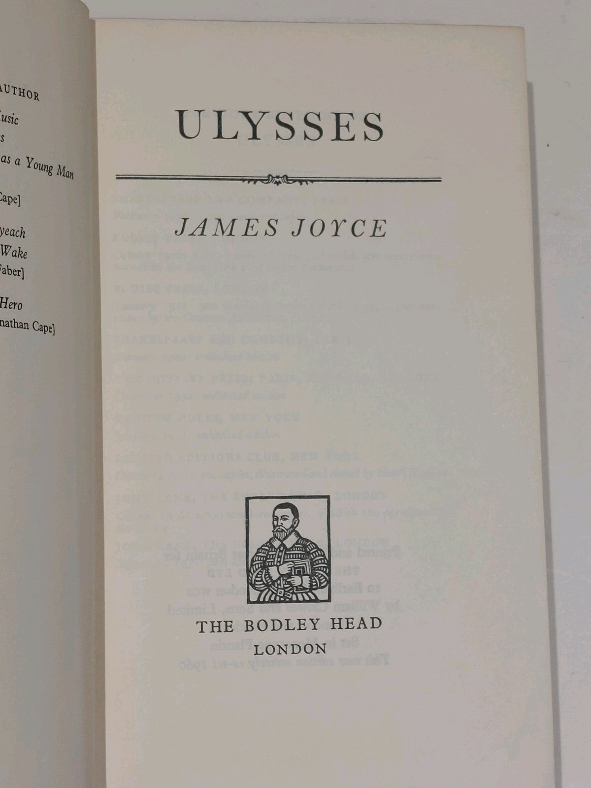 Ulysses by James Joyce New Edition (1960) Bodley Head4