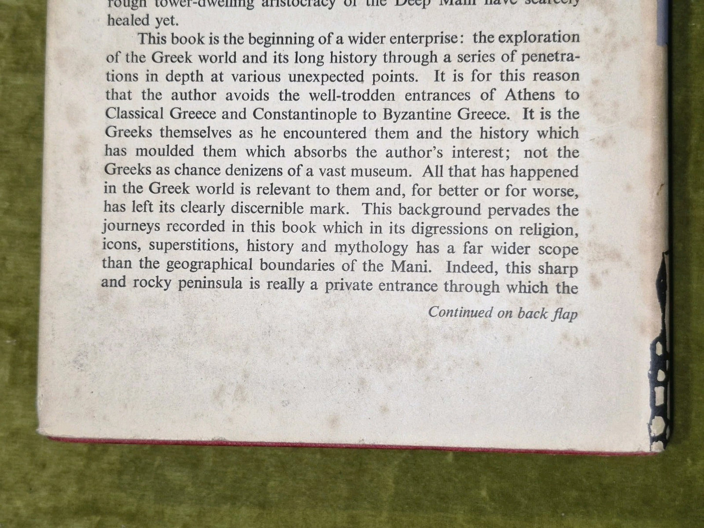 Mani Travels in the Southern Peloponnese - Patrick Leigh Fermor , 1958 1st/1st 3