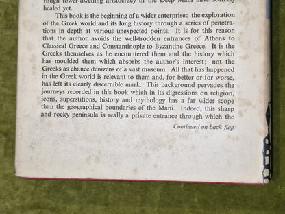 Mani Travels in the Southern Peloponnese - Patrick Leigh Fermor , 1958 1st/1st 3