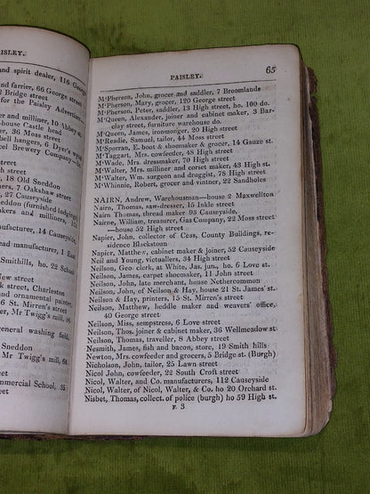 SET Fowler's Directory of Upper Renfrewshire 1830-31 & Lower 1834-35 - 2 Volumes19
