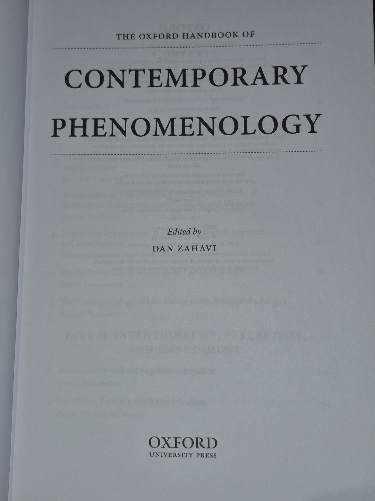The Oxford Handbook of Contemporary Phenomenology (Hardback 2012) Zhavi4