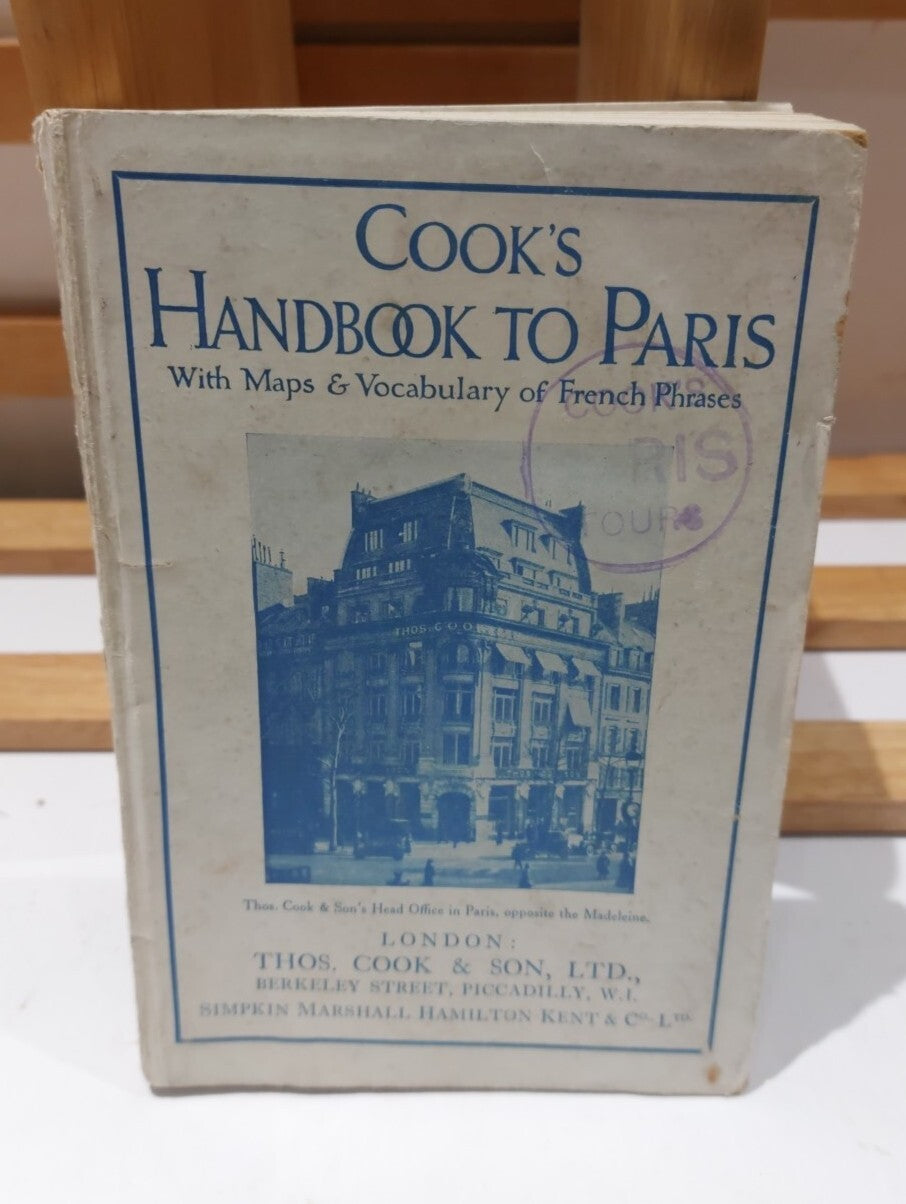 Cook's Guide to Paris Book (1927) By Thos. Cook And Son0