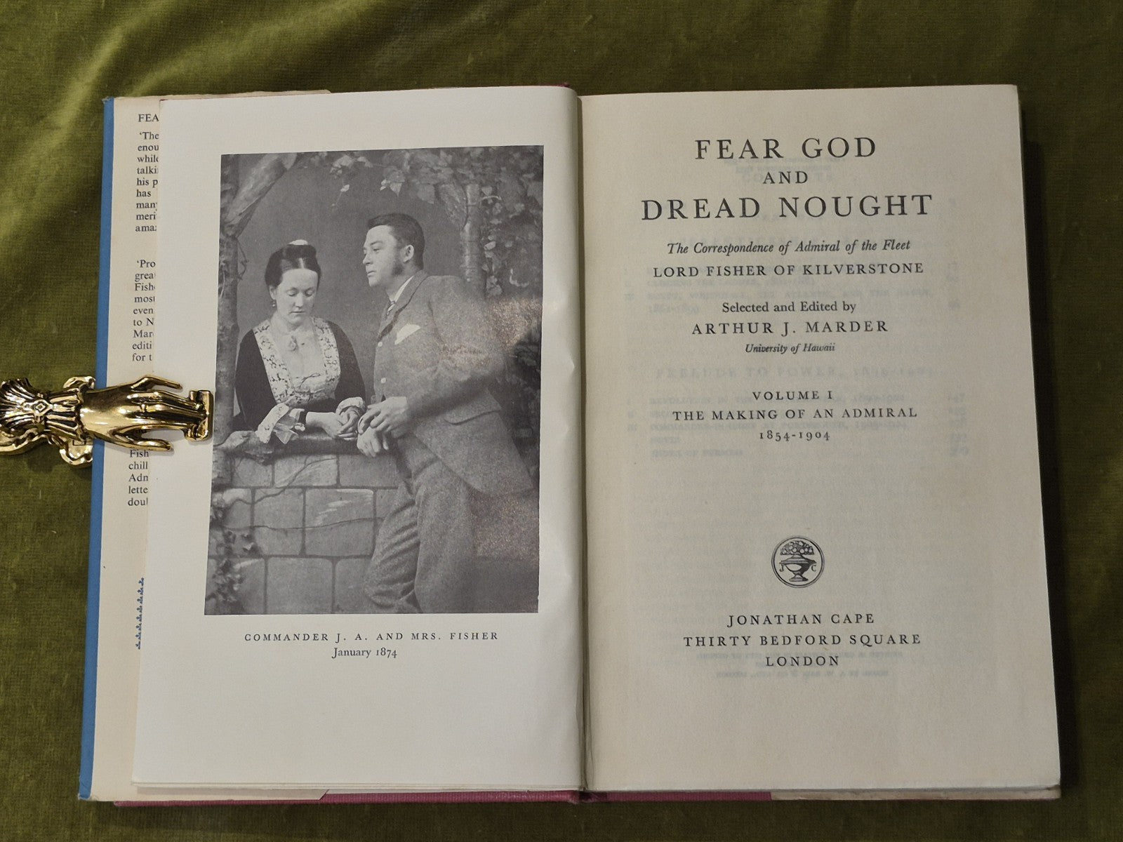 Fear God and Dread Nought Vol 1 - Lord Fisher of Kilverstone 1953 Cape 2nd HB DJ5