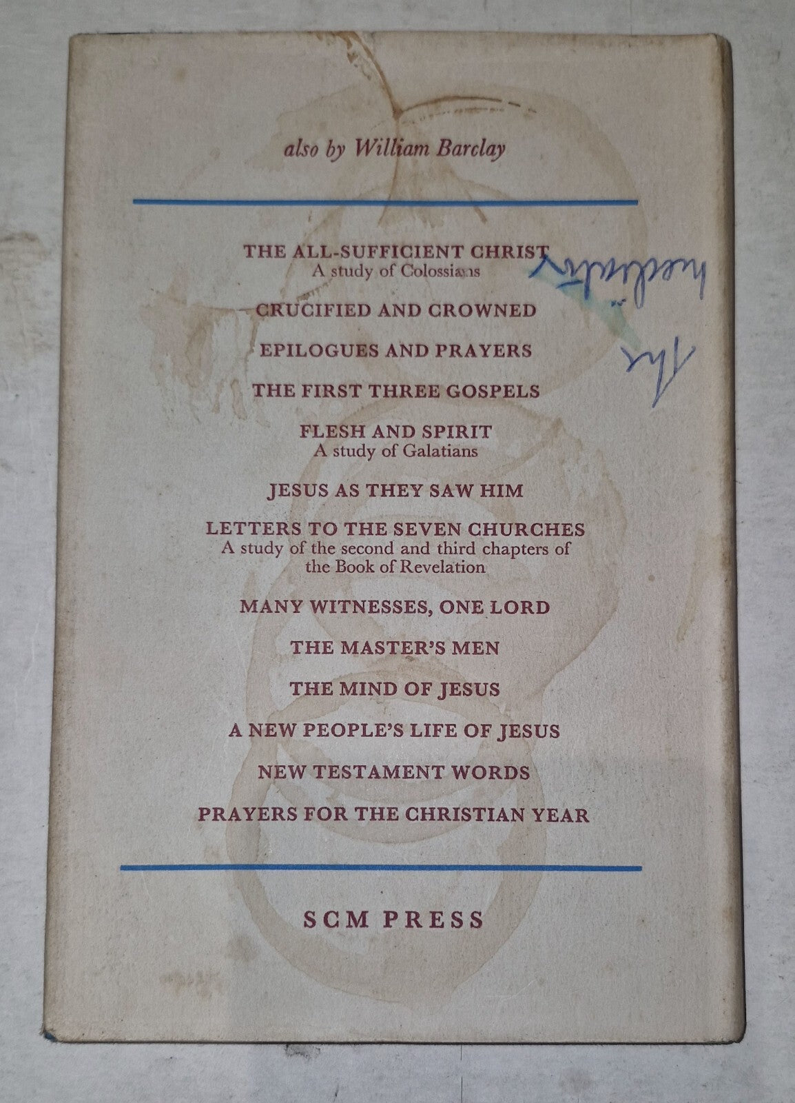 William Barclay The Lord's Supper Hardback First Edition 1967 With Dustjacket2