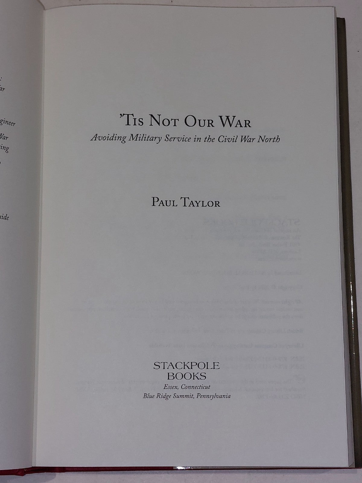 Ti's Not Our War by Paul Taylor (2024)3