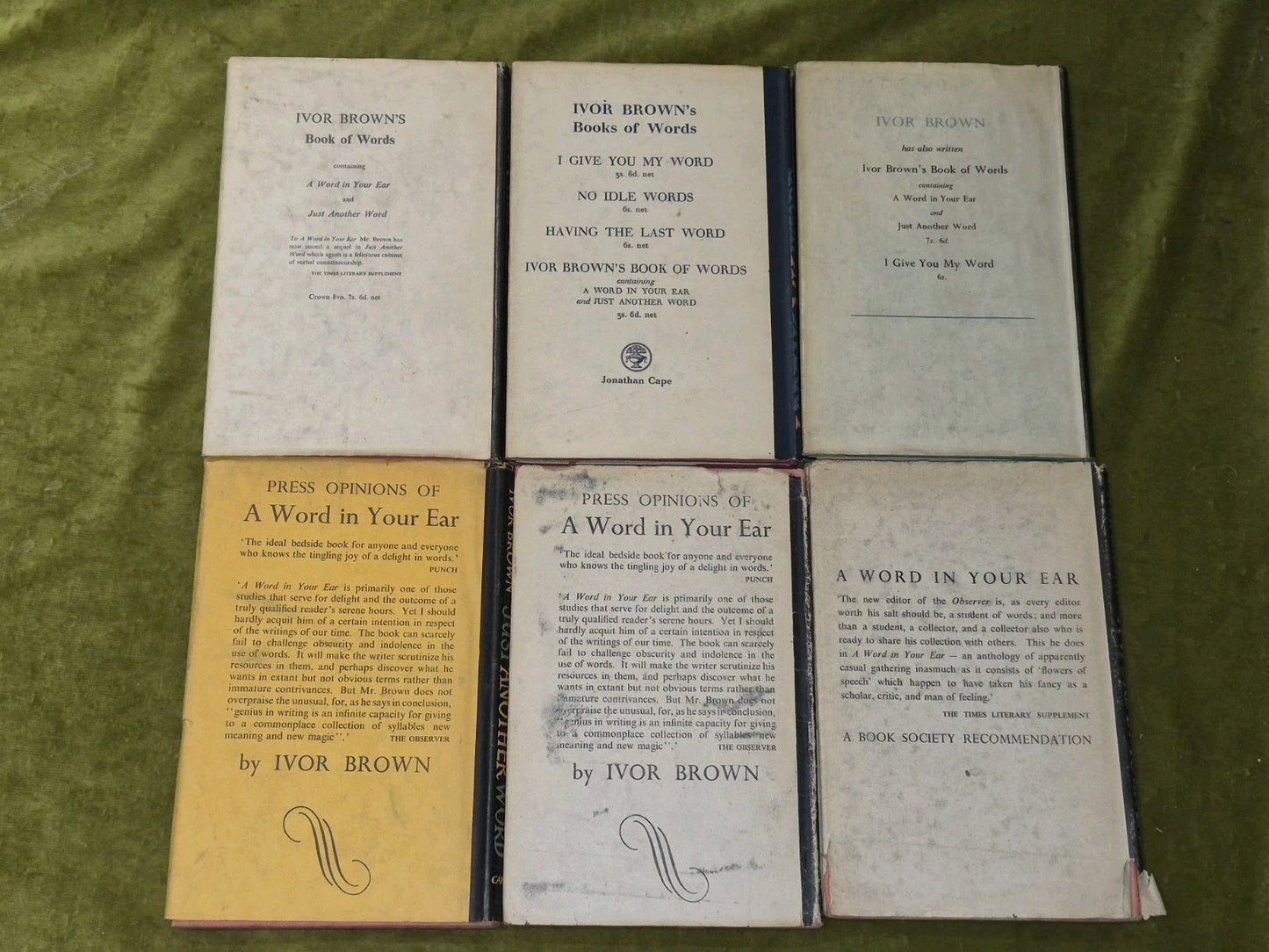 Ivor Brown A Word in Your Ear First and Early Editions Job Lot Various3