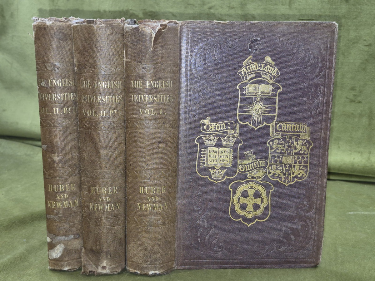 The English Universities Huber 3 Vols 1843 Francis Newman Complete Set0