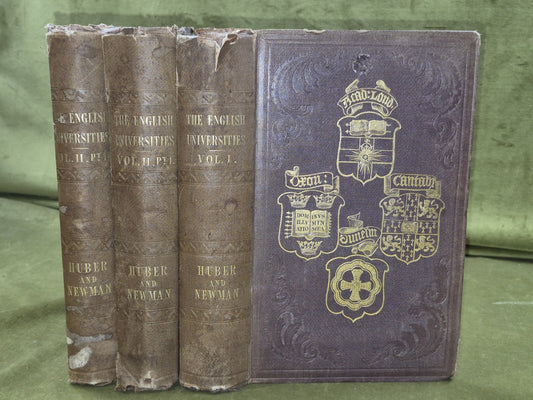 The English Universities Huber 3 Vols 1843 Francis Newman Complete Set0