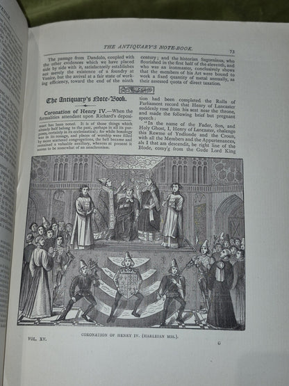 3 Bound Volumes of The Antiquary A Magazine: 1887, 1885, 1890 Elliot Stock9