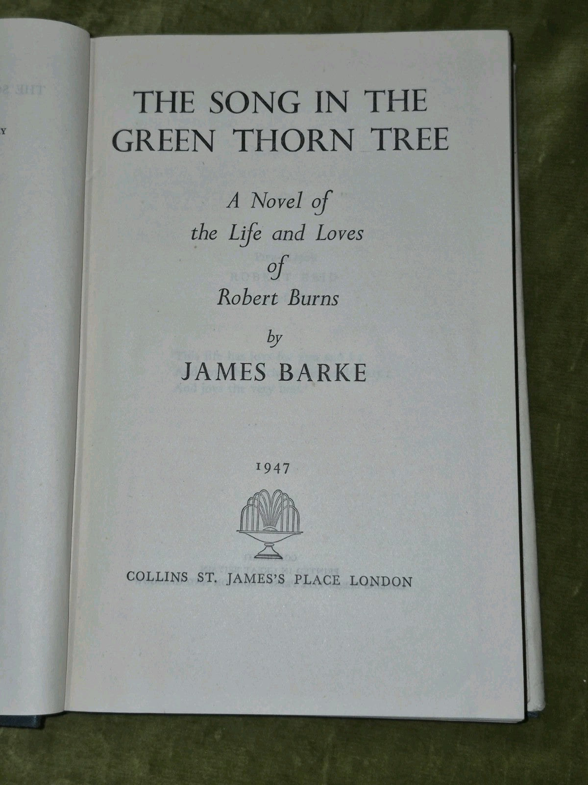 James Barke Robert Burns The Wind that Shakes the Barley First Editions Job Lot12