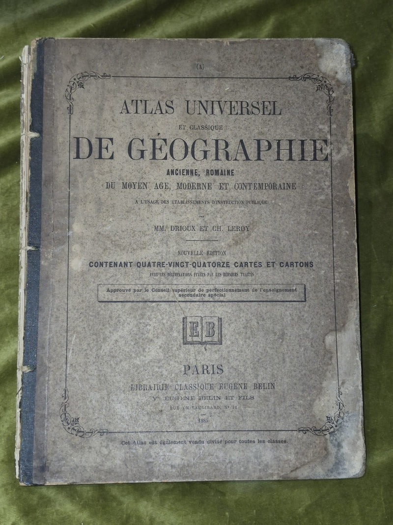 Atlas Universel et Classique De Geographie Acienne Romaine: Du Moyen Age 18850
