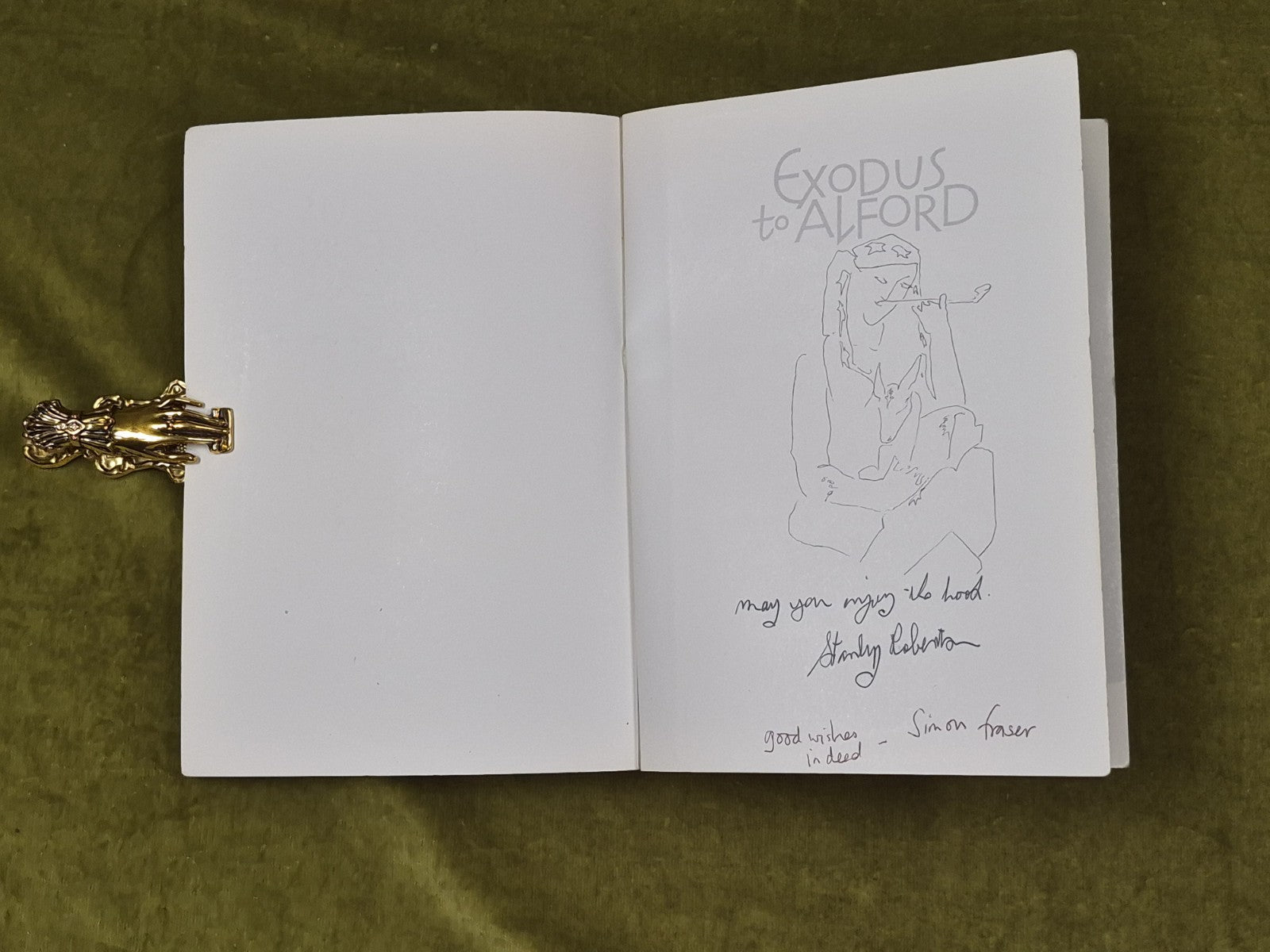 Exodus to Alford - Stanley Robertson , Balnain 1988 , Signed by Simon Fraser PB3