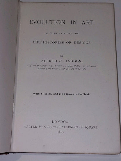 Evolution in Art by Alfred C. Haddon First Edition (1895) Havelock Ellis5