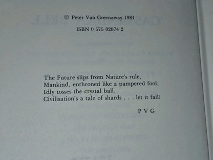Cassandra Bell Peter Van Greenaway Victor Gollancz 1981 First Edition HB DJ5