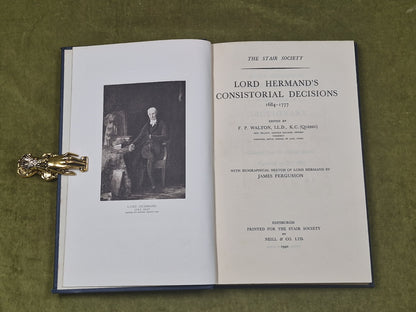 Stair 6 Hermand's Consistorial Decisions 1684-1777 - F P Walton, J Ferguson 19403