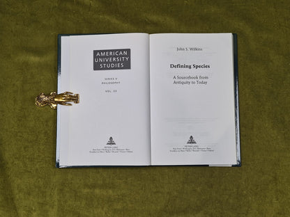 Defining Species - John S. Wilkins , Peter Lang 2009 HB3