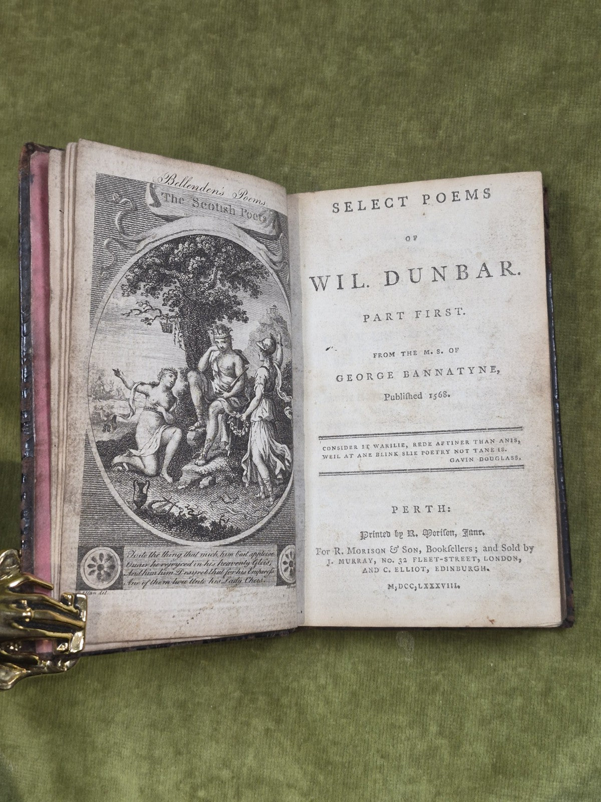 Select Poems of Wil. Dunbar Part First George Bannatyne 1788 R Morison & Son6