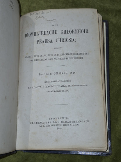 Air Diomhaireachd Ghlormhoir Pearsa Chriosd (1884) Le Iain Omhain8