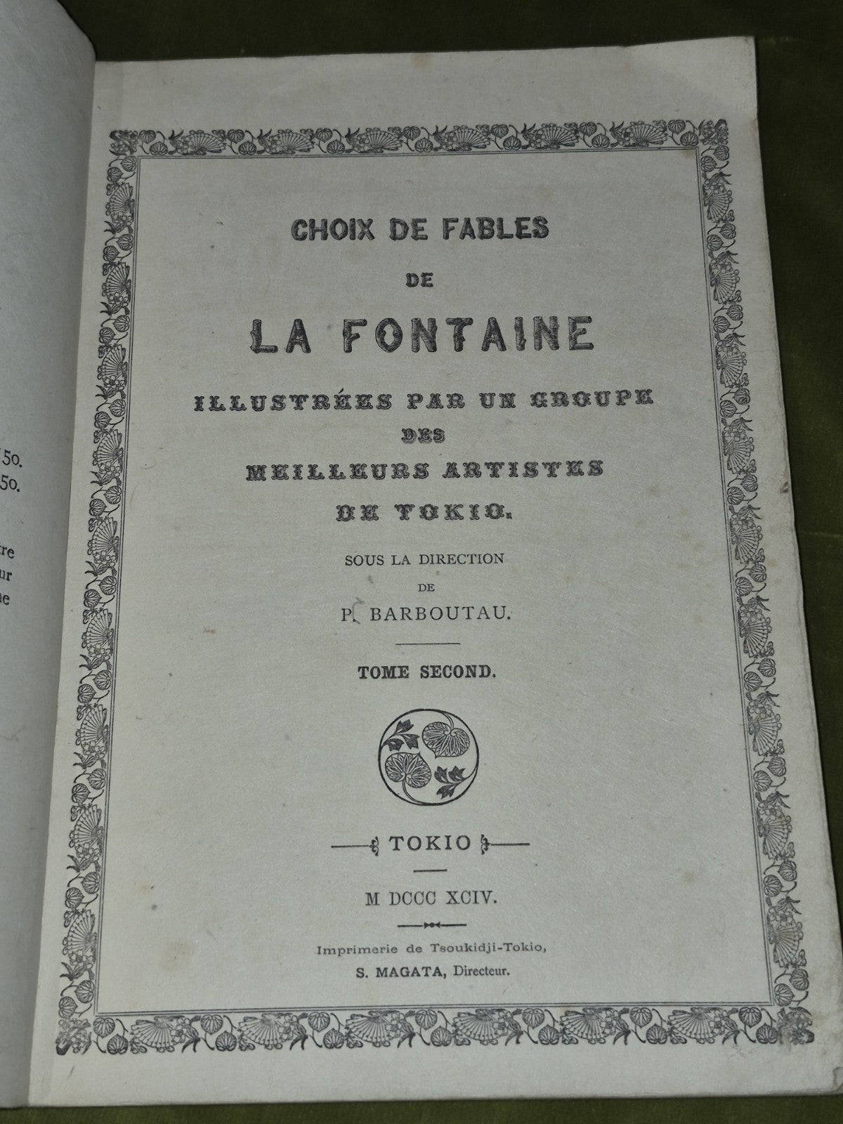 Fables choisies [ou] Choix de fables de La Fontaine, Tokyo 18941