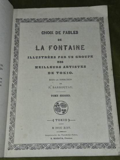 Fables choisies [ou] Choix de fables de La Fontaine, Tokyo 18941