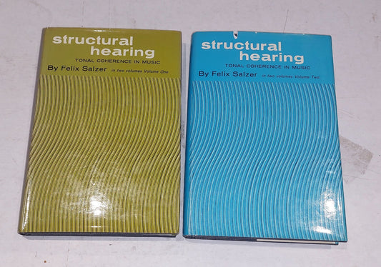 Structural Hearing Tonal Coherence in Music [Vol. 1 & 2] Felix Salzer Hb Books0