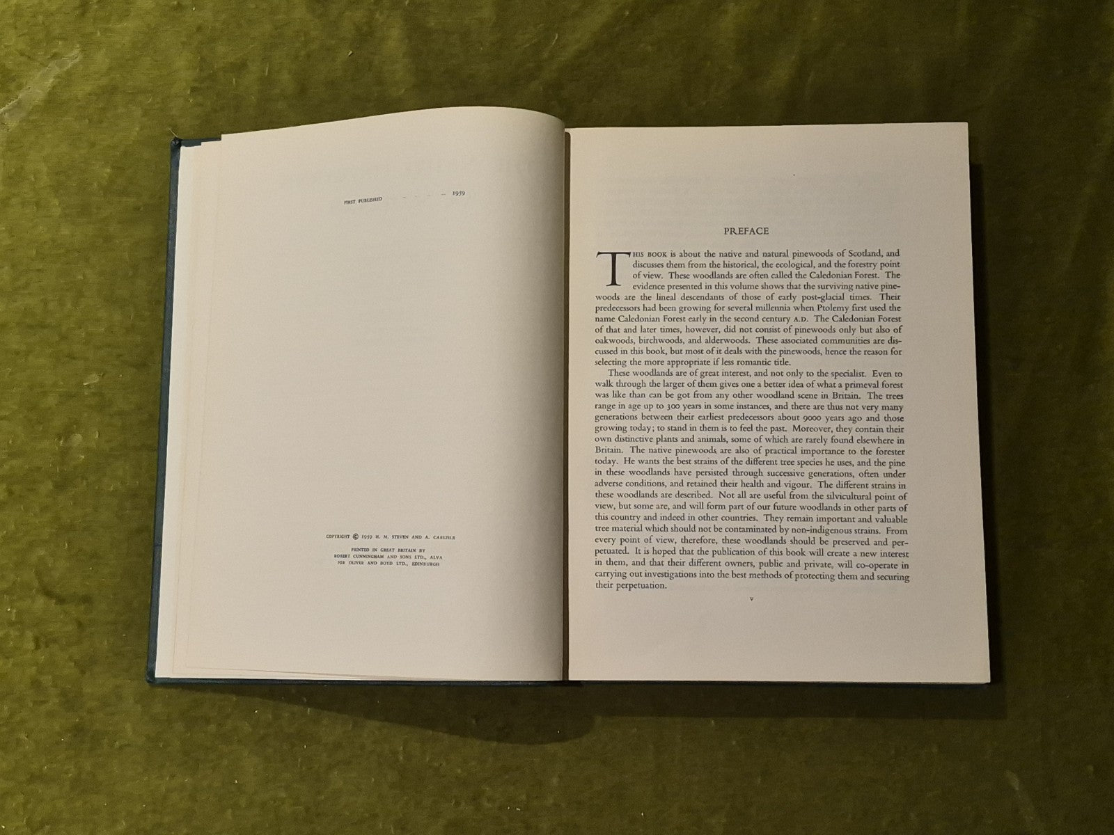 The Native Pinewoods of Scotland by H. M Steven & A. Carlisle, 1st edition, 19595