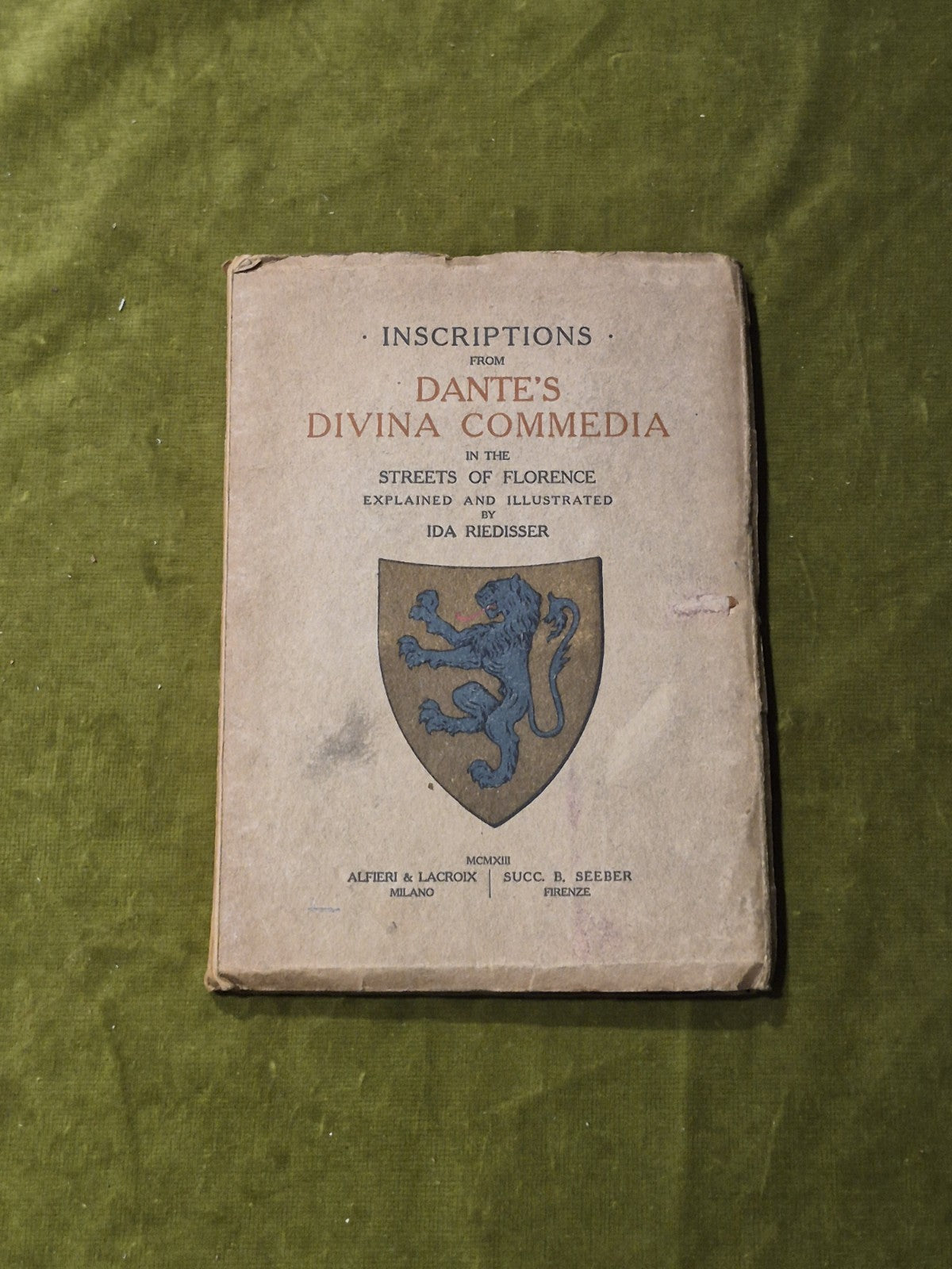 Inscriptions From Dante  Divina Commedia (19131st) Florence  Ida Riedisser0
