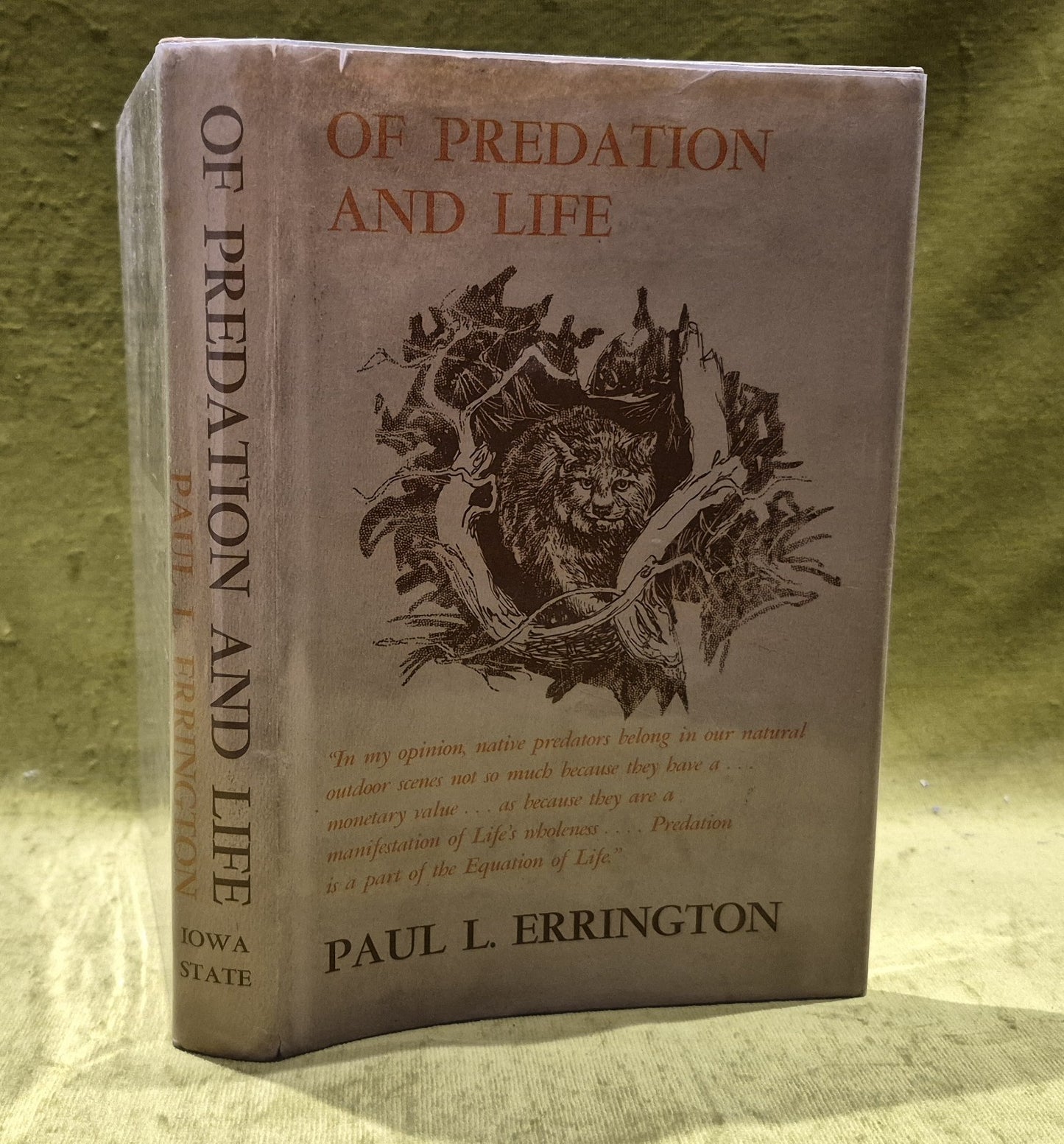 OF PREDATION AND LIFE By Paul L. Errington 1967 1st Edition Hardback.0