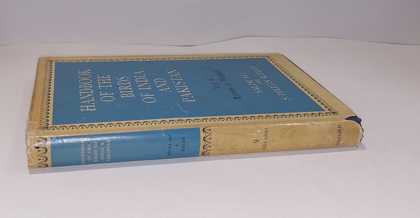 Handbook Of The Birds Of India And Pakistan [Vol.9] 1973 By Ali & Ripley Hb1