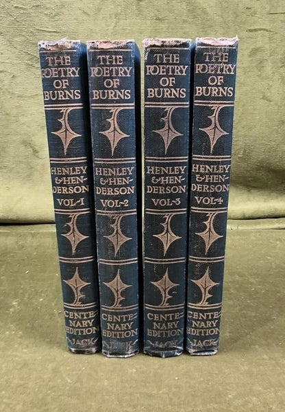 The Poetry of Robert Burns ed. Henley & Henderson Volumes 1-4 1901 TC & EC Jack0