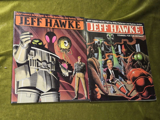 JEFF HAWKE BOOK ONE AND BOOK TWO - Titan Books paperbacks 19860