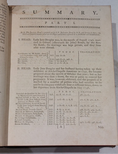 Summary Of The Trial Of Douglas, Circa 1748 Of Trial, Quarter Leather Thick Book5