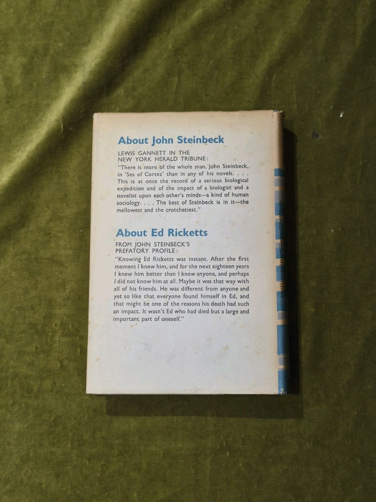 The Log from the Sea of Cortez - John Steinbeck 1st UK Ed H BDJ 19581