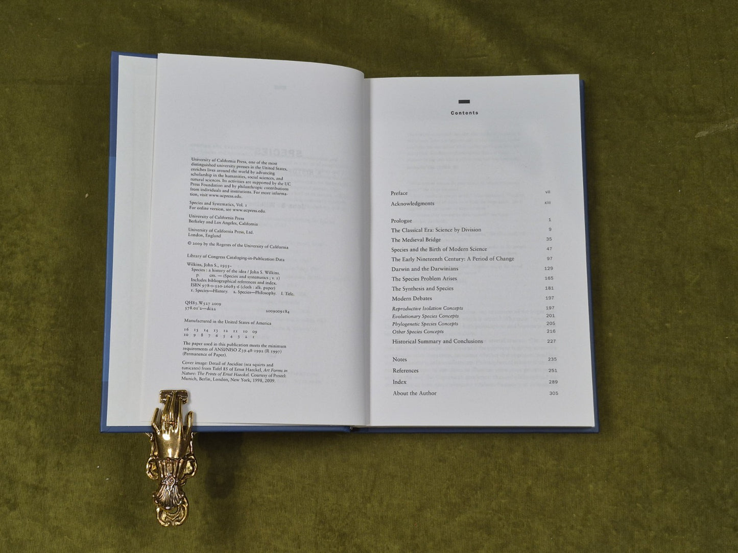 Species : A History of the Idea - John S Wilkins University of California 1st HB4