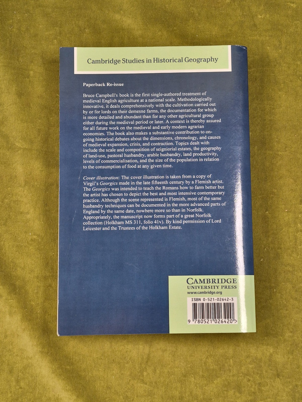 English Seignorial Agriculture - Buce M S Campbell , Cambridge 20081