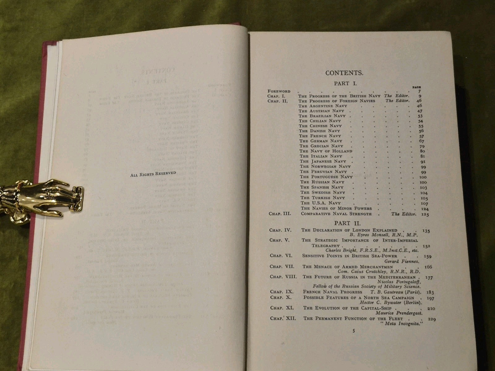 THE NAVY LEAGUE ANNUAL 1910 - 11 & 1911 - 12  Hardcover Ed. Alan H. Burgoyne 5