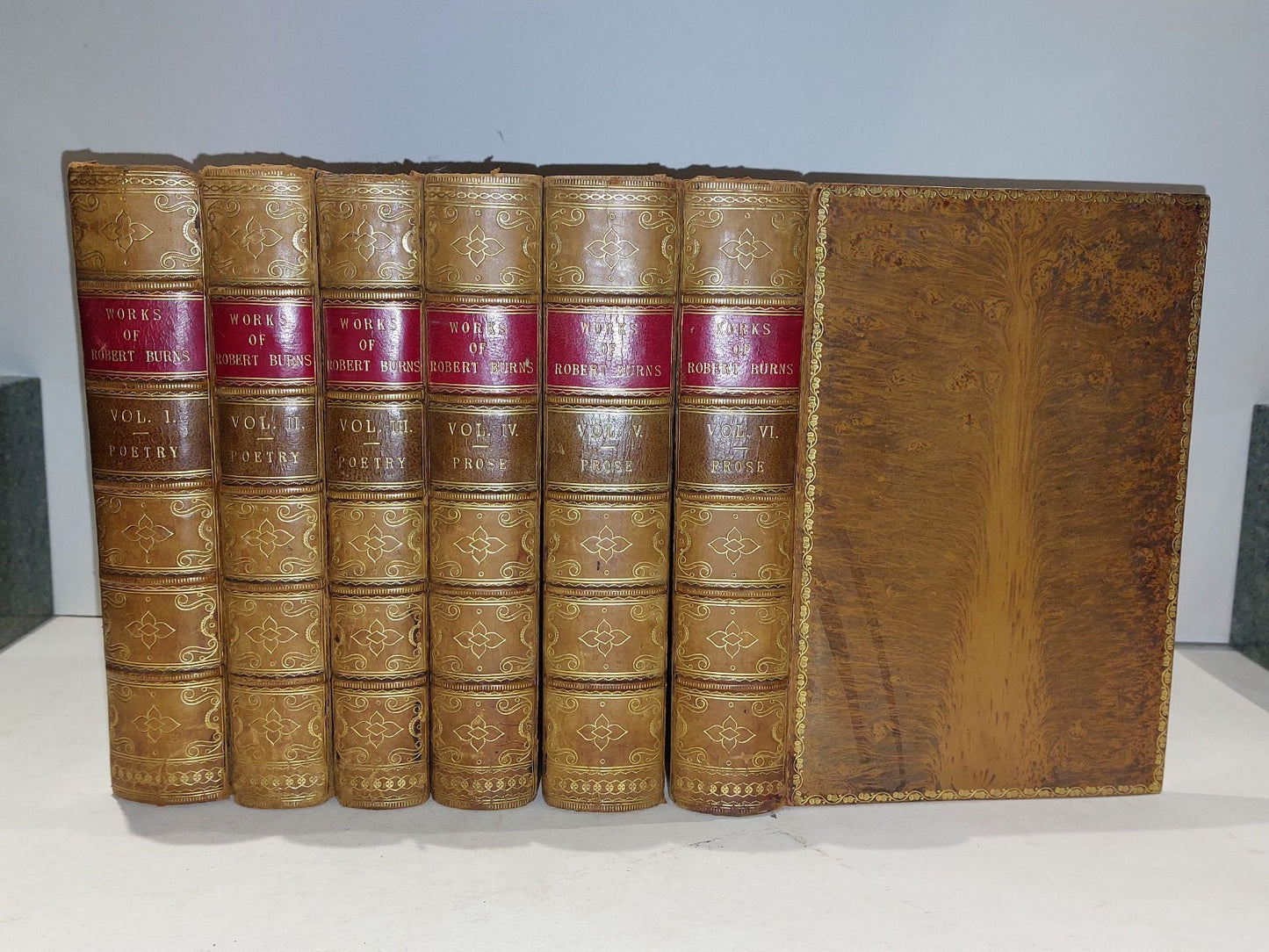 The Works of Robert Burns [6 vol set] W Paterson (1870s) Leather Fine Binding 0