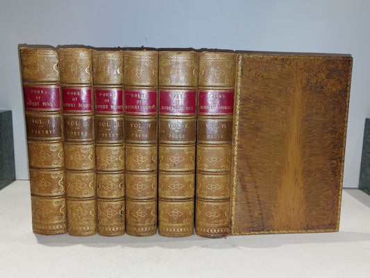 The Works of Robert Burns [6 vol set] W Paterson (1870s) Leather Fine Binding 0