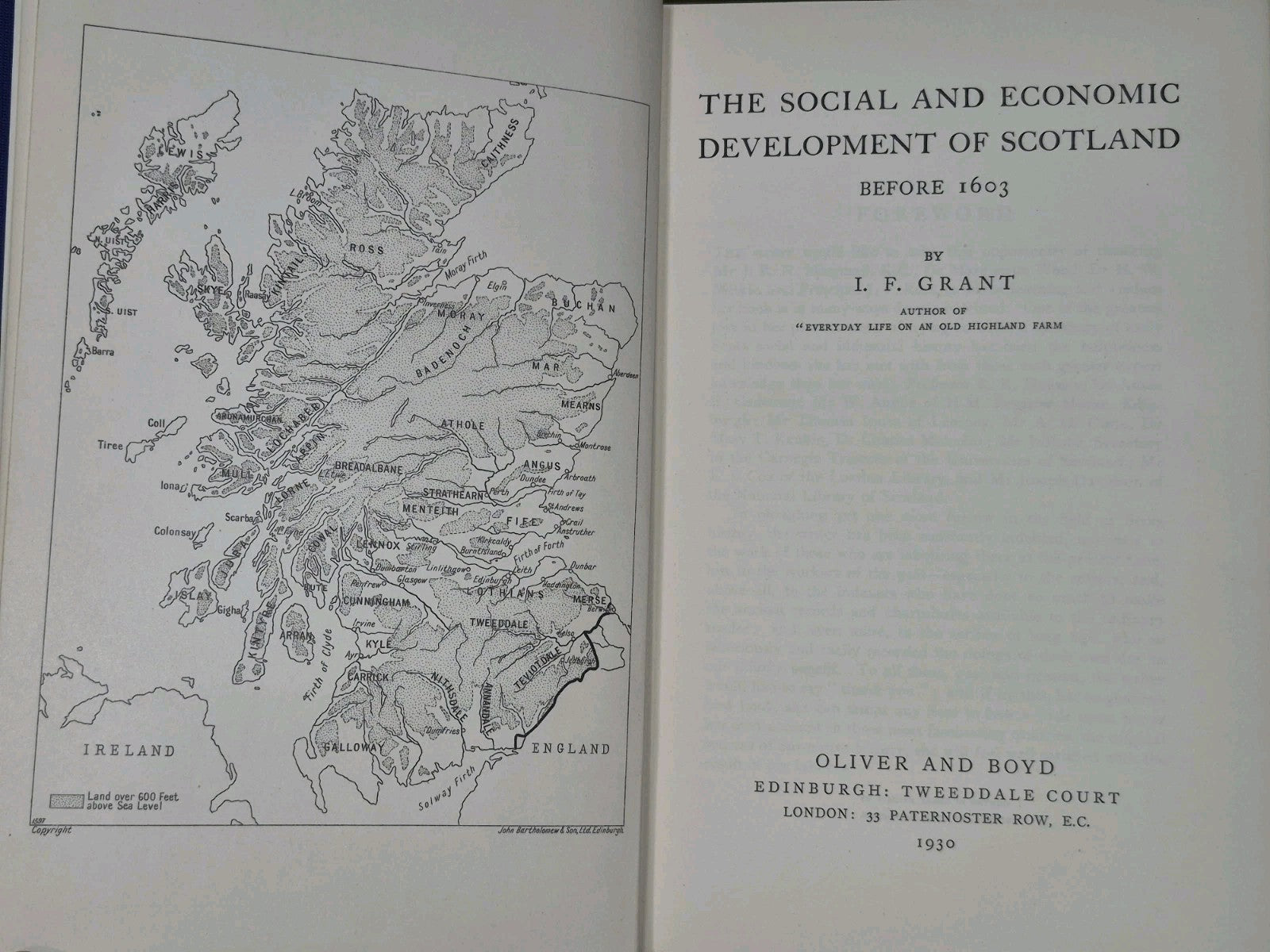 Social & Economic Development of Scotland Before 1603 Grant 1930 Oliver and Boyd4