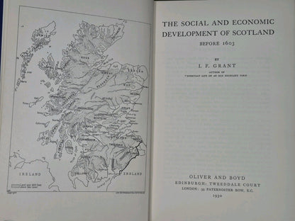 Social & Economic Development of Scotland Before 1603 Grant 1930 Oliver and Boyd4