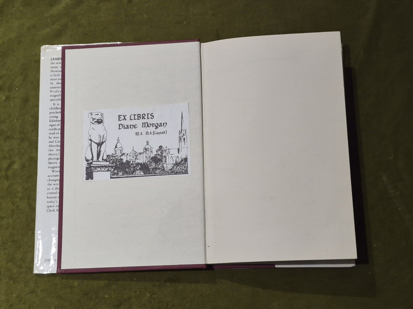 JAMES CLERK MAXWELL: A Biography by Ivan Tolstoy. Canongate 1981 1st. Hardback3