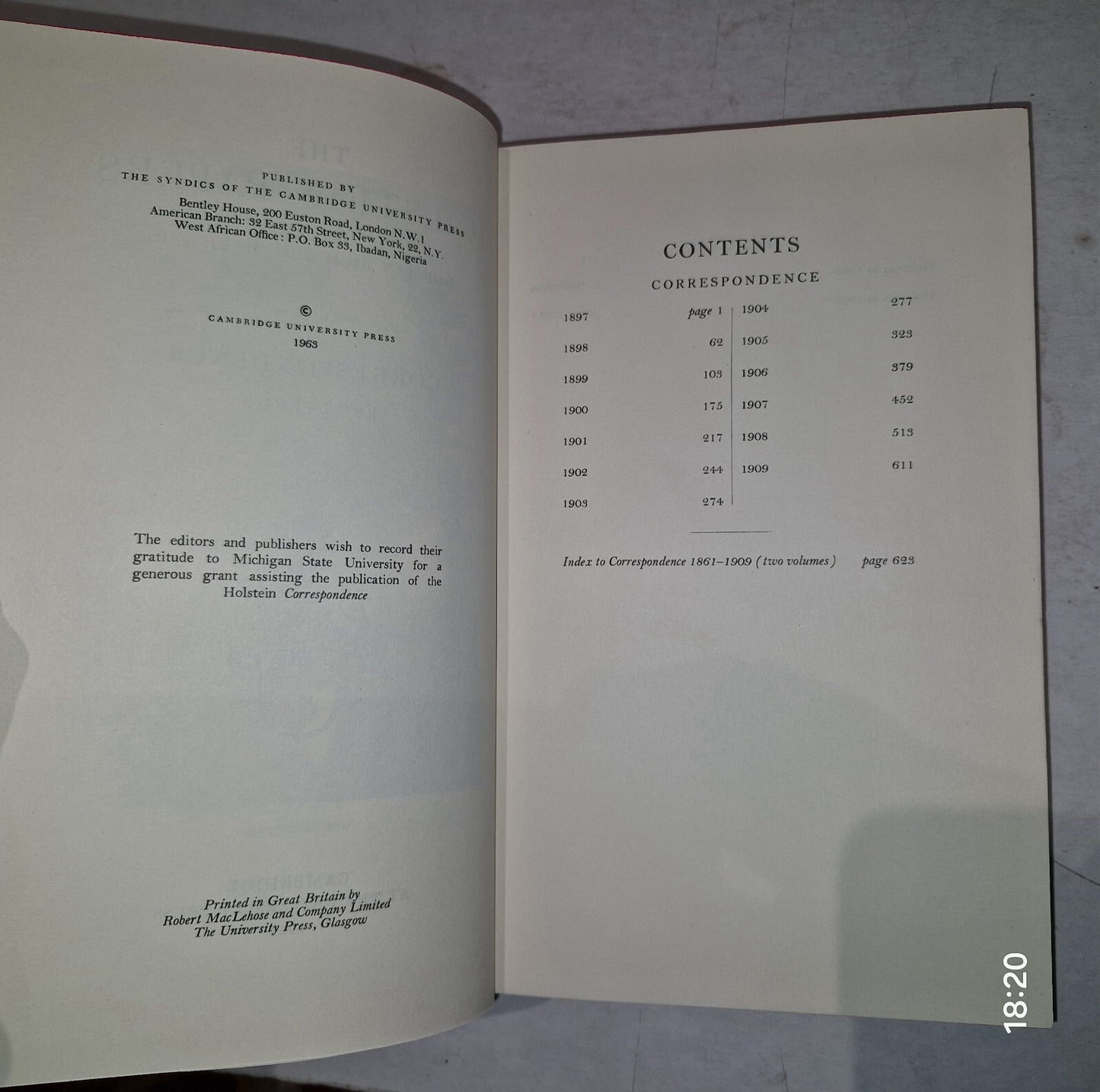 The Holstein Papers Volume IV (Norman Rich & M. H. Fisher  1963) Vol. 45