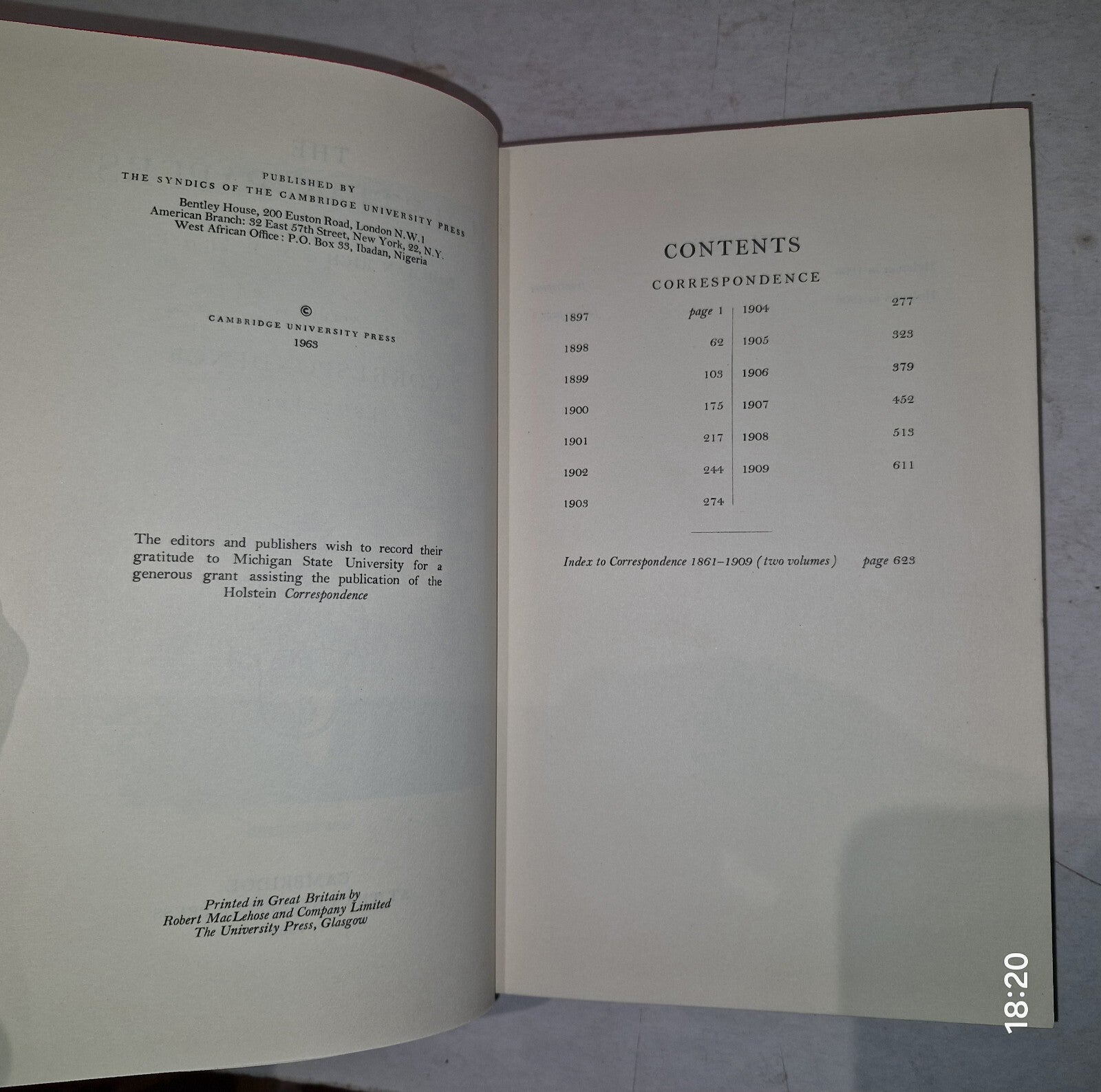The Holstein Papers Volume IV (Norman Rich & M. H. Fisher  1963) Vol. 45